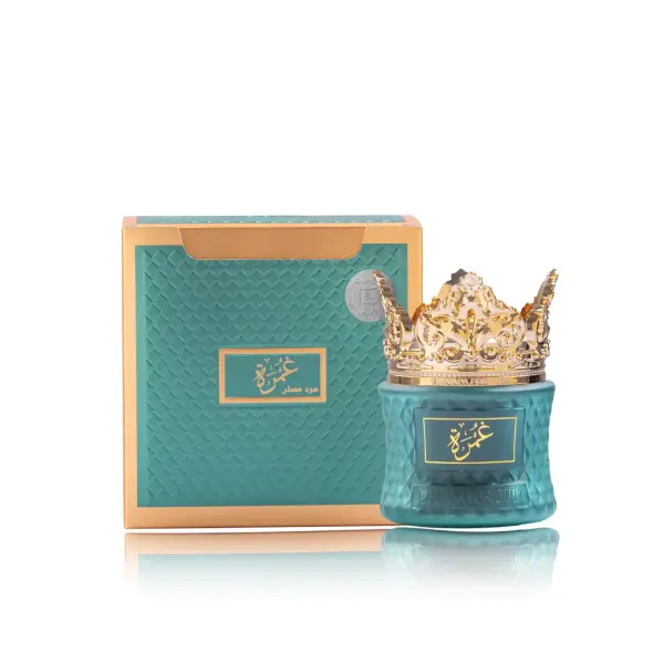 Pot de 35g de Bakhoor Oud Moattar Taj Al Ghamrah, encens oriental aux copeaux de oud parfumés maroc