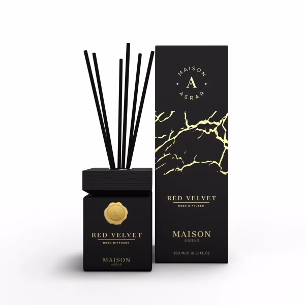 iffuseur Red Velvet Maison Asrar - Parfum Maison Luxe | Oud Malaki موزع عطر ريد فيلفيت - معطر منزلي ميزون أسرار | عود ملكي